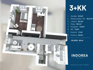 Prodej bytu 3+kk, Praha - Holešovice, Tovární, 85 m2