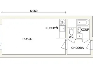 Prodej bytu 1+kk, Český Těšín, Ostravská, 31 m2