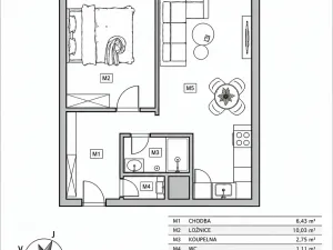 Prodej bytu 2+kk, Praha - Střížkov, Šluknovská, 40 m2