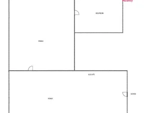 Pronájem bytu 1+1, Trutnov - Střední Předměstí, Novodvorská, 47 m2