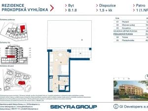 Prodej bytu 1+kk, Praha - Jinonice, Radlická, 29 m2
