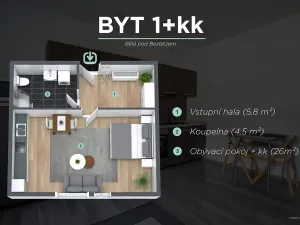 Prodej bytu 1+kk, Bělá pod Bezdězem, Mladoboleslavská, 37 m2