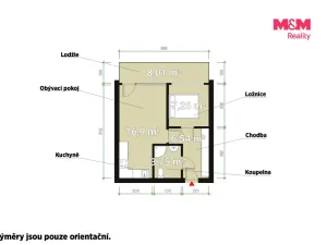 Prodej bytu 2+kk, Praha - Prosek, Vysočanská, 34 m2