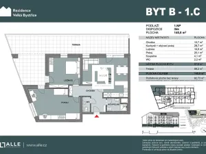 Prodej bytu 3+kk, Velká Bystřice, 88 m2