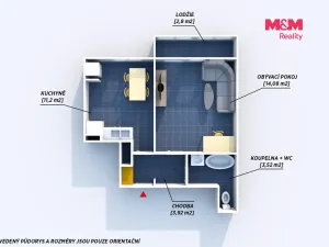 Prodej bytu 1+1, Příbram - Příbram VIII, Čechovská, 33 m2