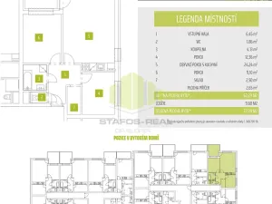 Pronájem bytu 3+kk, Olomouc, Janského, 63 m2