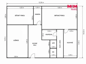 Pronájem bytu 3+1, Litvínov - Janov, Hamerská, 75 m2