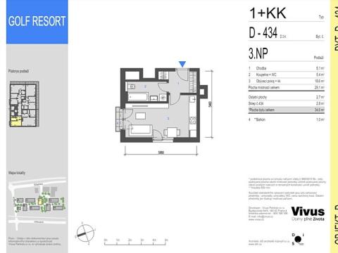 Prodej bytu 1+kk, Praha - Hodkovičky, V náklích, 35 m2