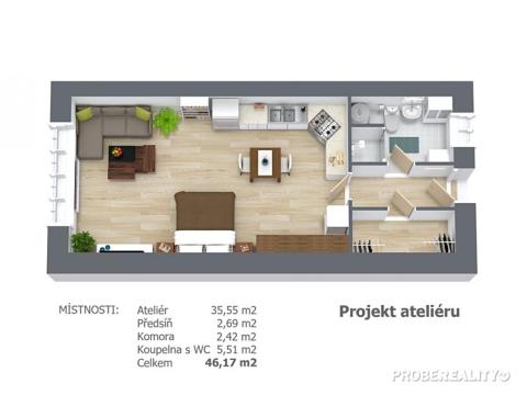 Prodej - jiné, Praha - Dejvice, Šárecká, 46 m2