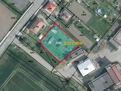 Prodej komerčního pozemku, Libkovice pod Řípem, 1173 m2