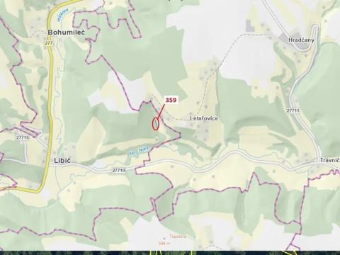 Dražba louky, Český Dub, 513 m2