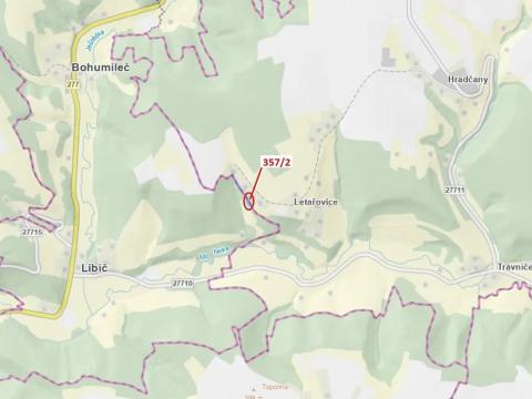 Dražba lesa, Český Dub, 1194 m2