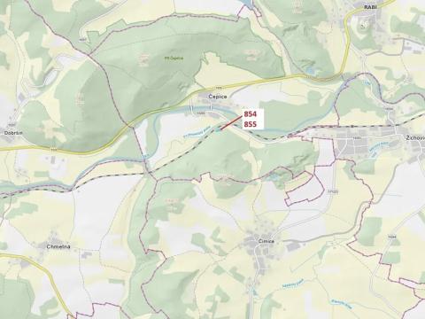 Dražba lesa, Rabí, 2561 m2