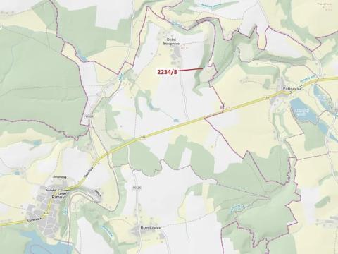 Dražba pozemku, Římov, 682 m2