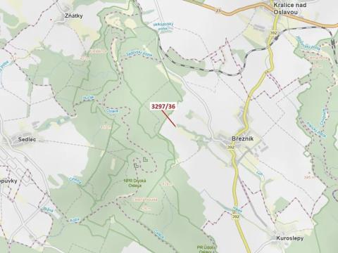 Dražba pozemku, Březník, 86 m2