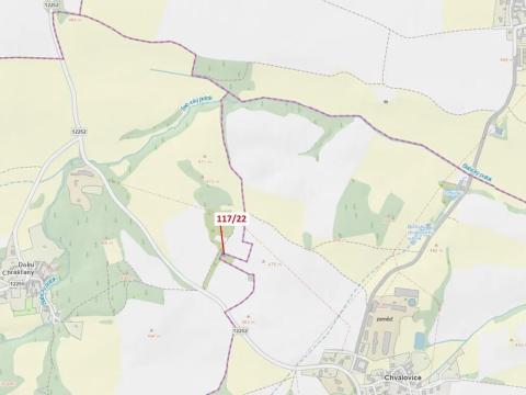 Dražba pozemku, Chvalovice, 177 m2