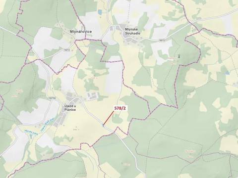 Dražba lesa, Újezd u Plánice, 795 m2