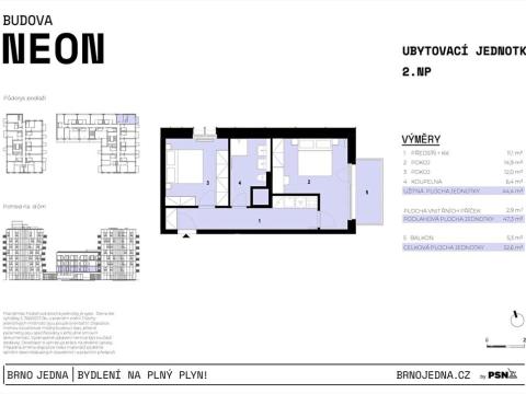 Prodej bytu 2+1, Brno, Plynárenská, 47 m2