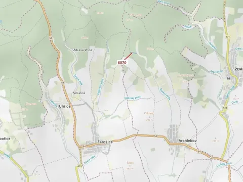 Dražba lesa, Archlebov, 2892 m2