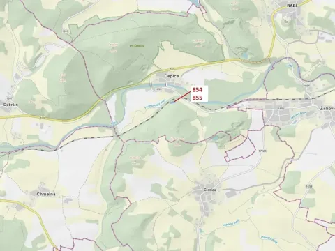 Dražba lesa, Rabí, 2561 m2