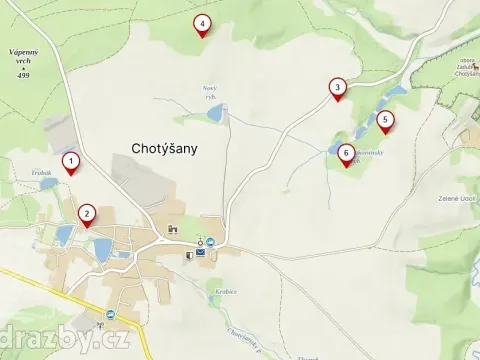 Dražba lesa, Chotýšany, 21423 m2