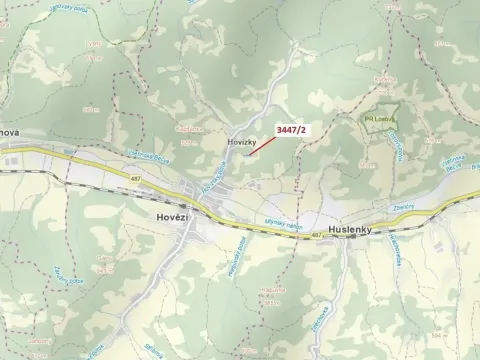 Dražba lesa, Hovězí, 550 m2