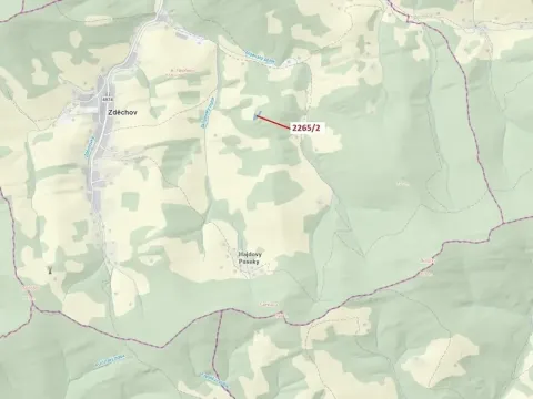 Dražba lesa, Zděchov, 2225 m2