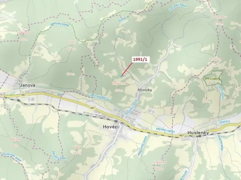 Dražba lesa, Hovězí, 2438 m2