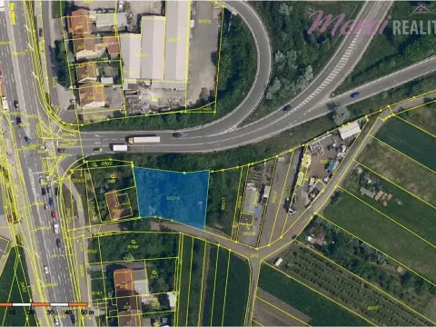 Prodej komerčního pozemku, Kunovice, 1022 m2