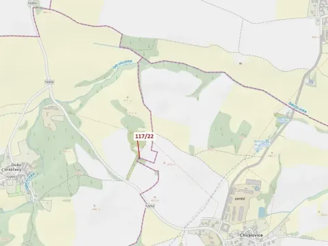 Dražba pozemku, Chvalovice, 177 m2