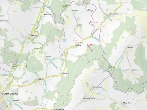 Dražba lesa, Vilice, 1105 m2