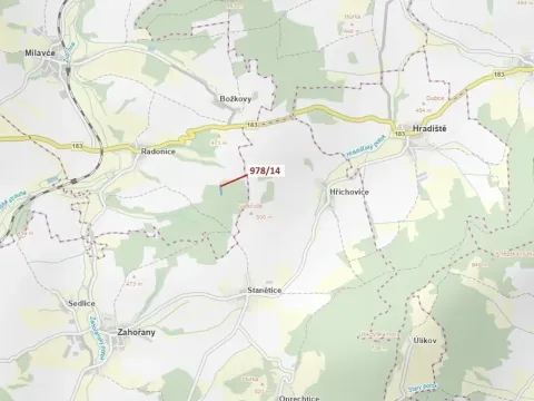 Dražba lesa, Milavče, 2762 m2