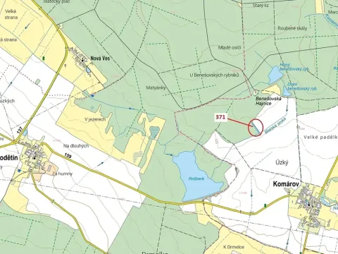 Dražba lesa, Komárov, 2175 m2