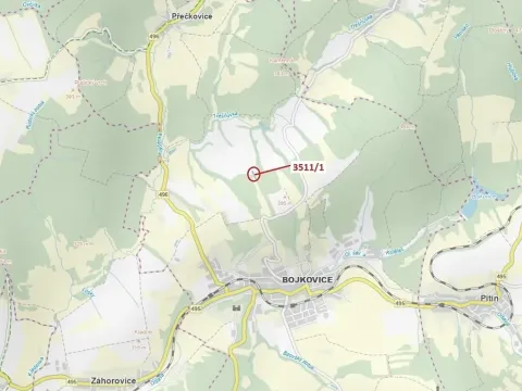 Dražba lesa, Bojkovice, 420 m2