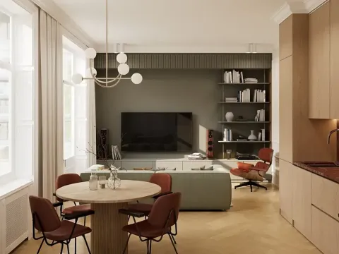 Prodej bytu 2+kk, Praha - Karlín, Křižíkova, 46 m2