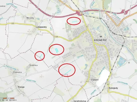 Prodej pole, Kroměříž, 26883 m2