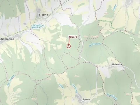 Dražba pozemku, Slopné, 295 m2