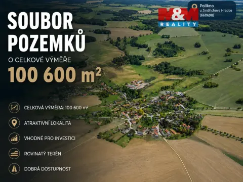 Prodej pole, Jindřichův Hradec - Políkno, 100600 m2