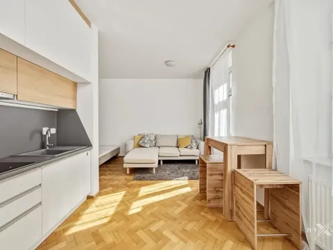 Pronájem bytu 1+kk, Praha - Smíchov, Mozartova, 35 m2