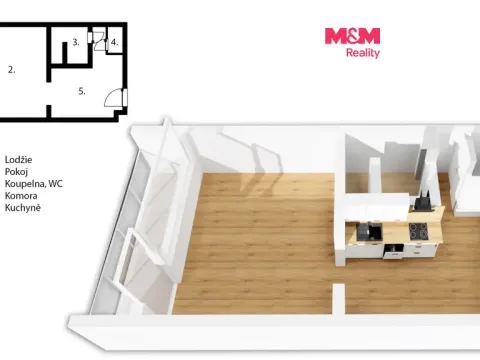 Prodej bytu 1+kk, Zlín, Družstevní, 35 m2