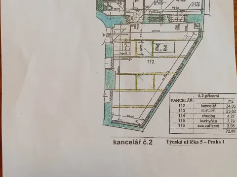 Pronájem kanceláře, Praha - Staré Město, Týnská ulička, 73 m2