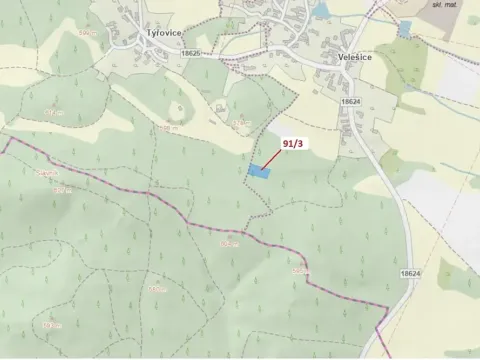 Dražba lesa, Pačejov, 1958 m2